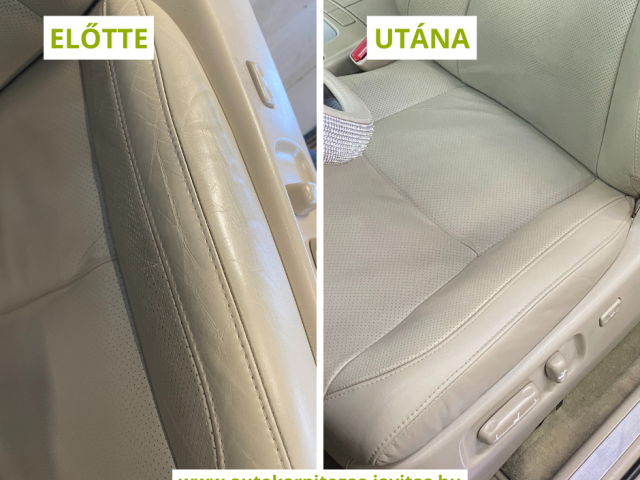 Lexus autó ülés felújítás előtte és utána
