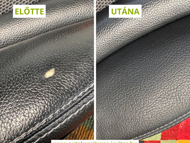 Autókárpit javítás - Bőrülés javítás Mercedes-en - Előtte és Utána fotó