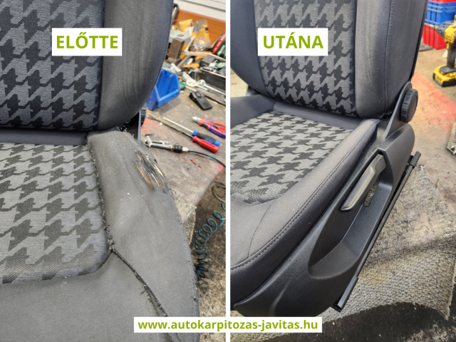 seat autó ülés szivacs javítás előtte és utána