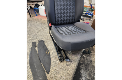 seat autó ülés szivacs javítás után